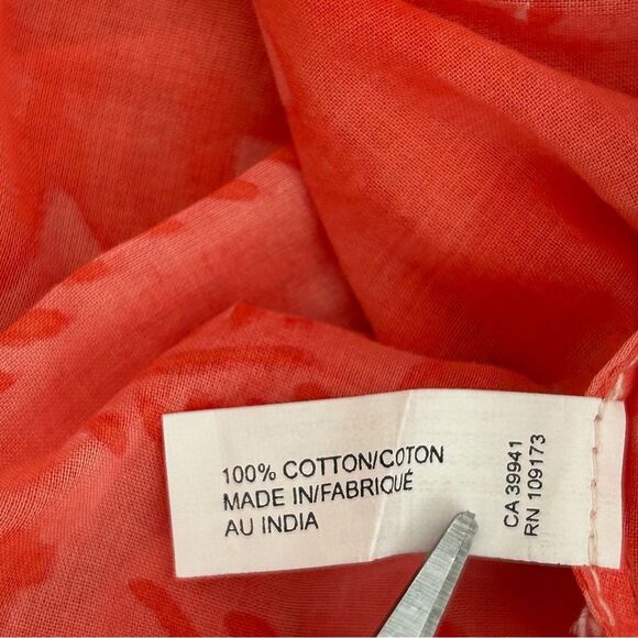 New VIRGINIA JOHNSON ARTIST TUNIC  RED/PINK DRAGONFLOWER - Picture 8 of 10